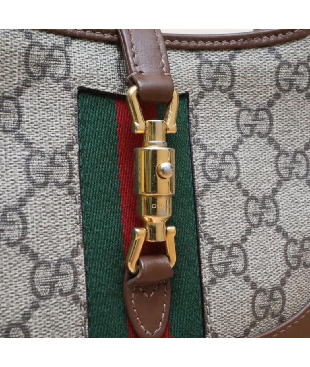 GUCCI Коричневая кожаная сумка с короткими ручками, фото 5