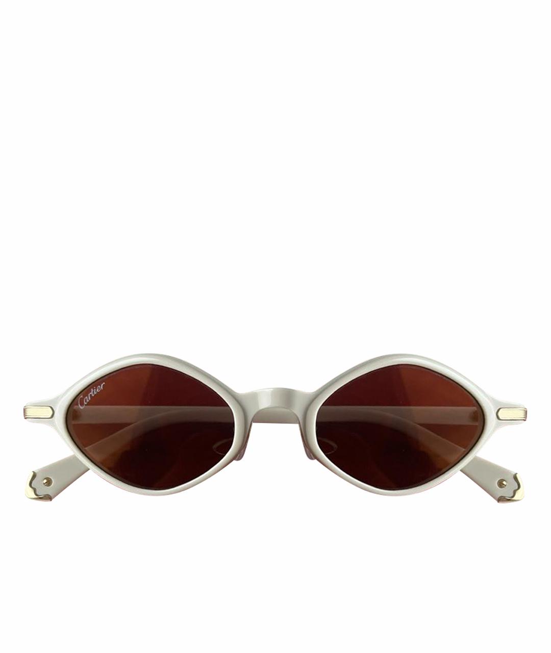 CARTIER Белые пластиковые солнцезащитные очки, фото 1