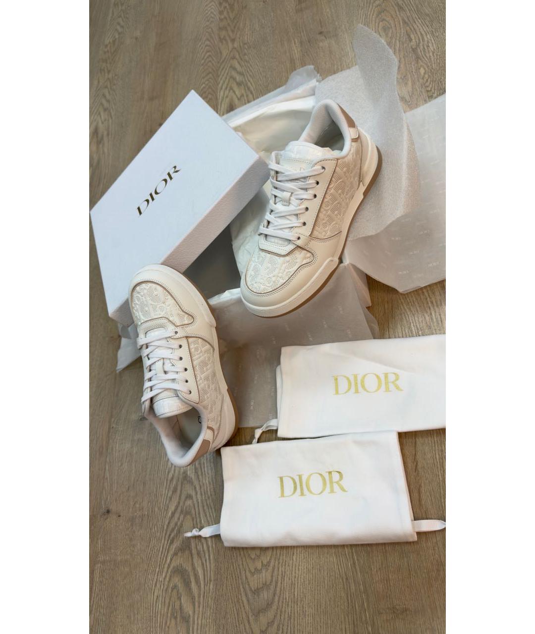 CHRISTIAN DIOR Белые кожаные кроссовки, фото 5