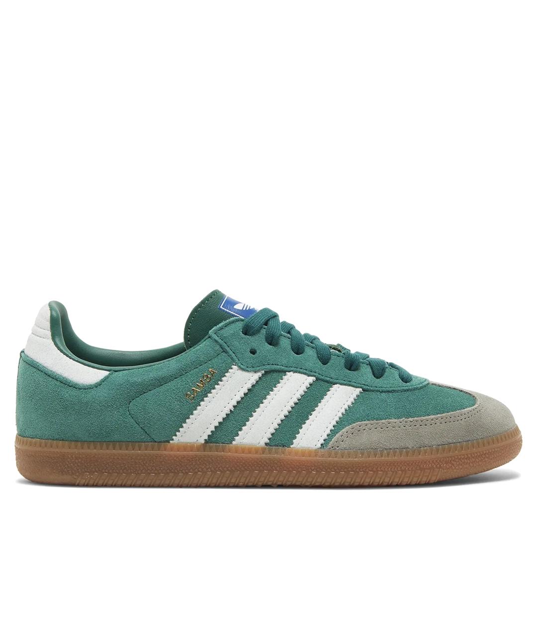 ADIDAS Зеленые кожаные кроссовки, фото 1