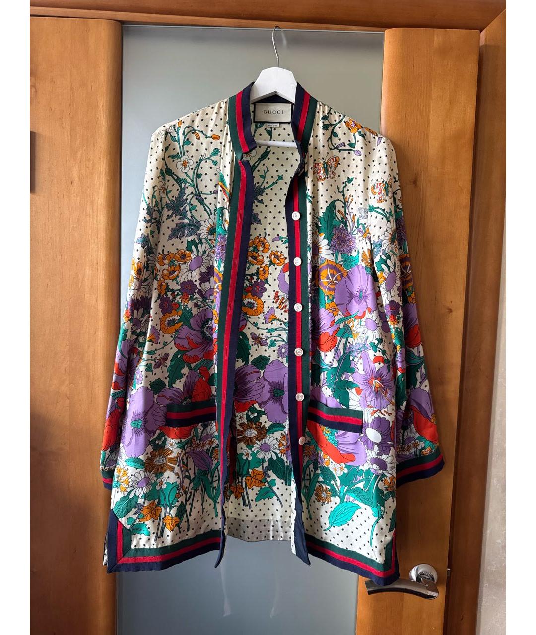 GUCCI Мульти шелковый кардиган, фото 9