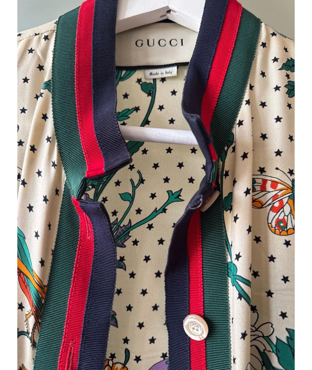 GUCCI Мульти шелковый кардиган, фото 3