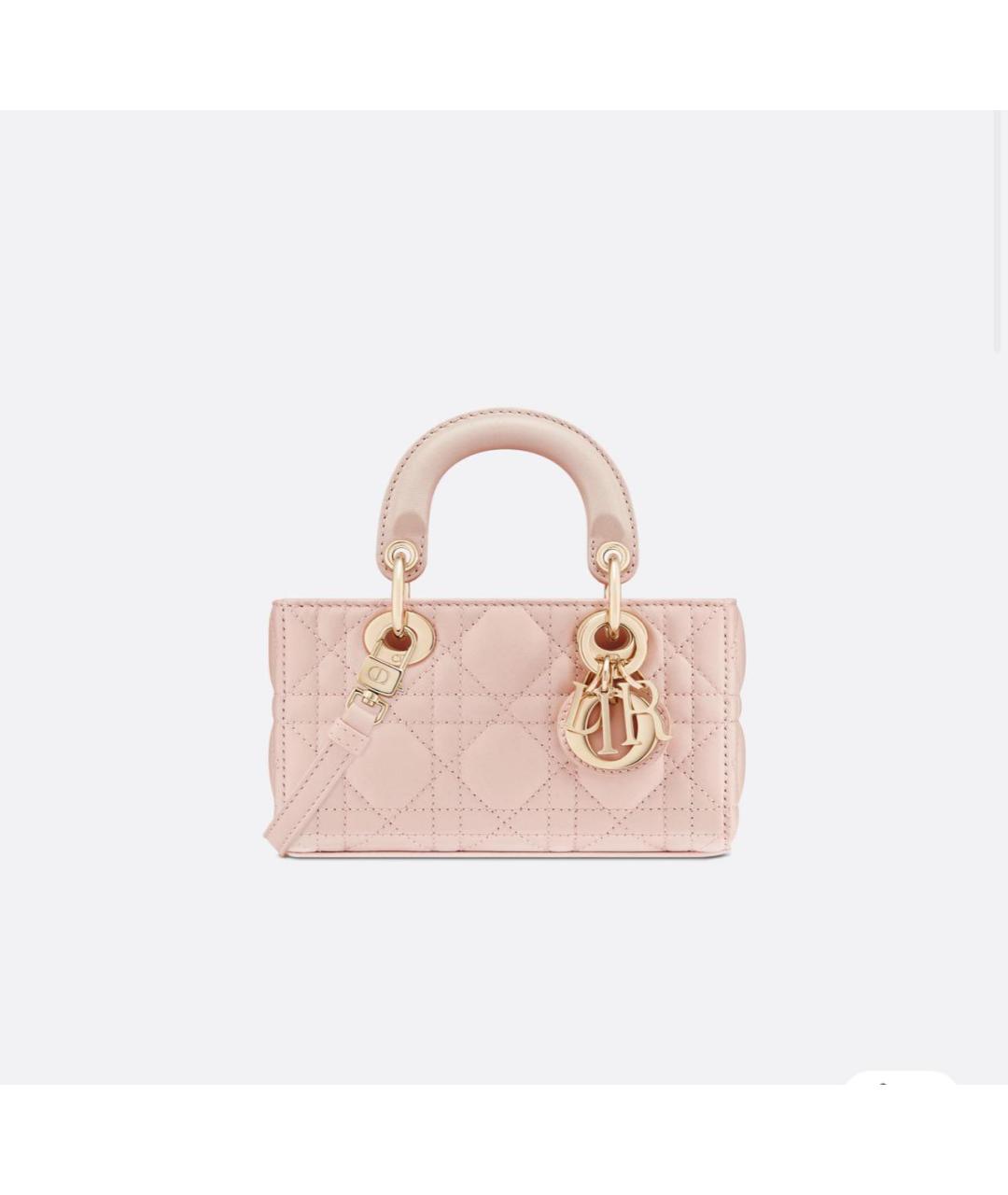 CHRISTIAN DIOR Розовая кожаная сумка с короткими ручками, фото 10
