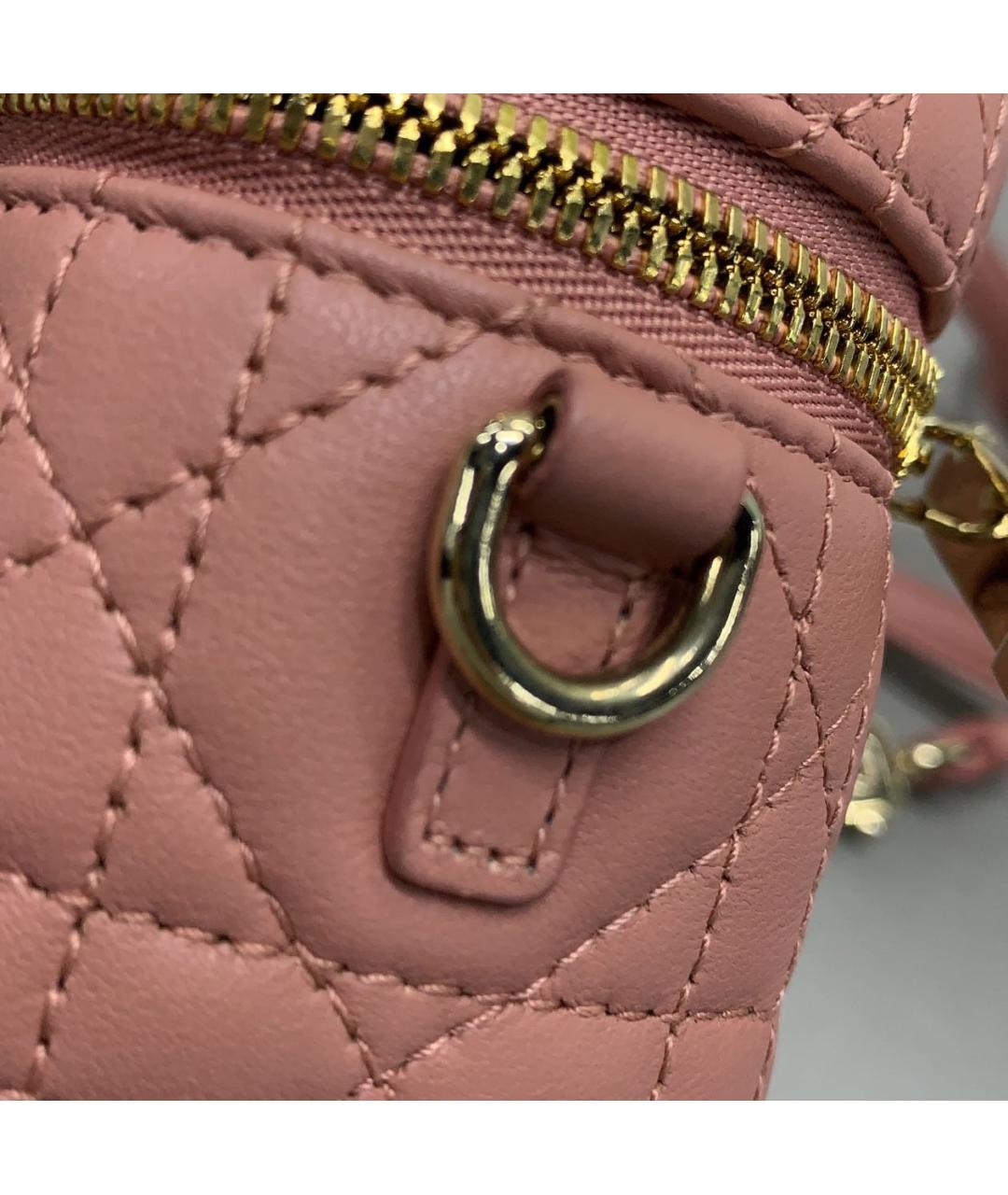 CHRISTIAN DIOR Коралловая кожаная сумка через плечо, фото 5