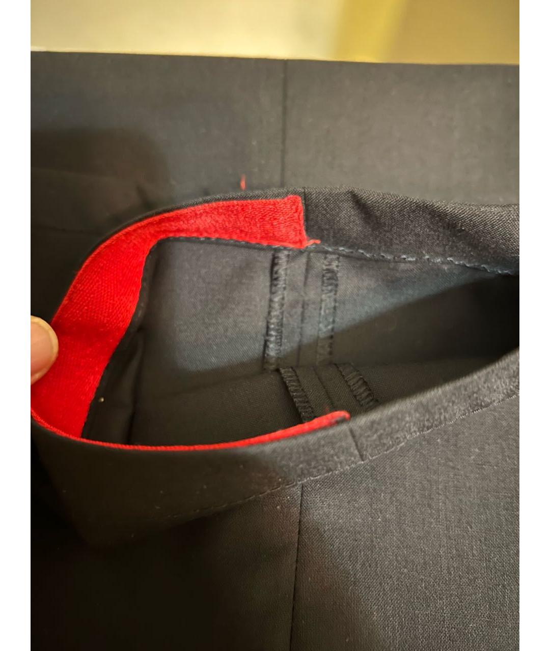 KITON Черные шерстяные повседневные брюки, фото 8
