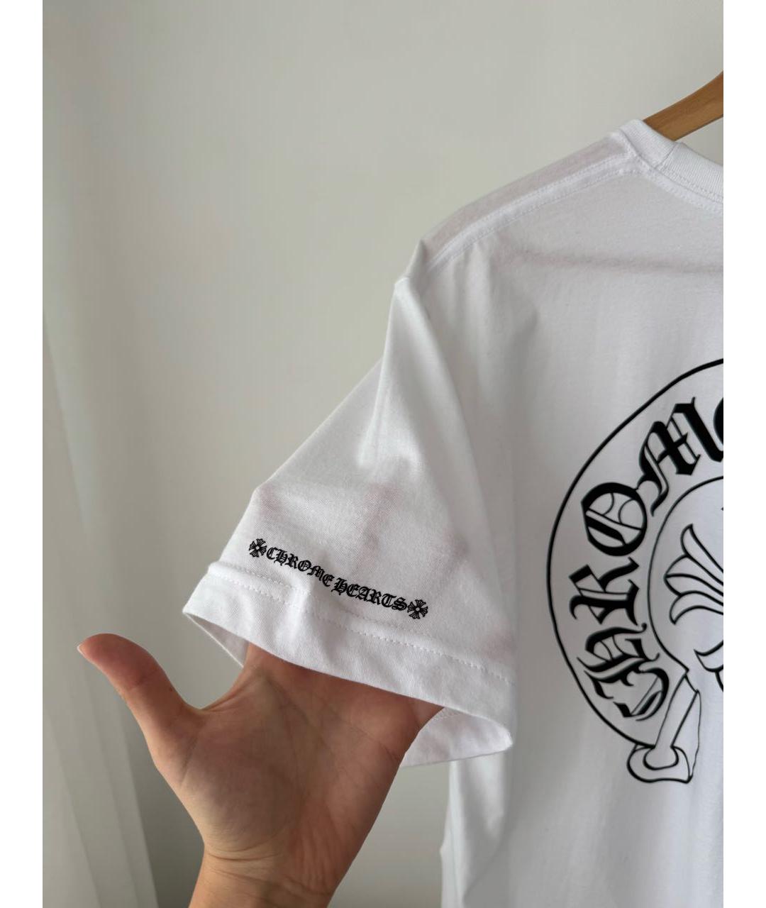 CHROME HEARTS Белая хлопковая футболка, фото 5