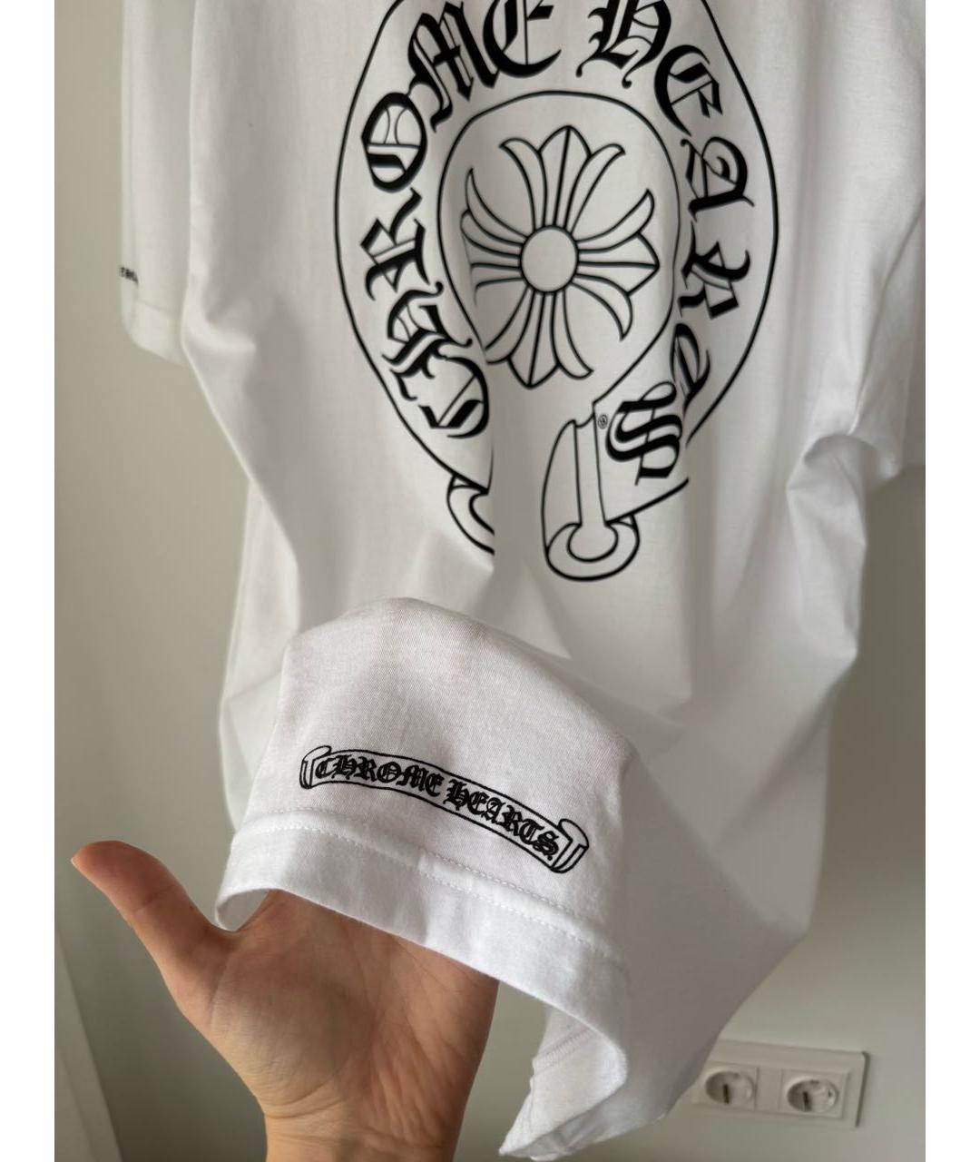 CHROME HEARTS Белая хлопковая футболка, фото 4