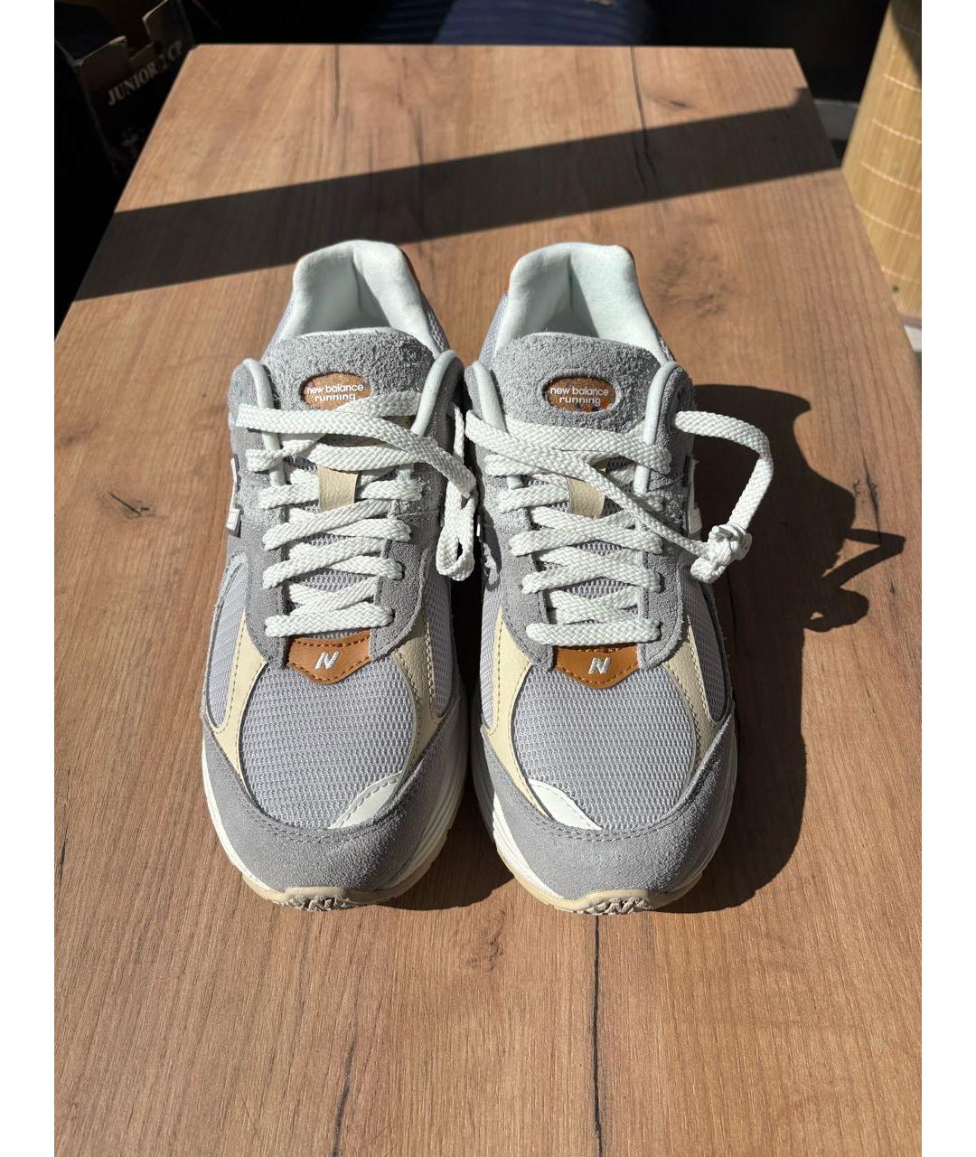 NEW BALANCE Серые замшевые низкие кроссовки / кеды, фото 2
