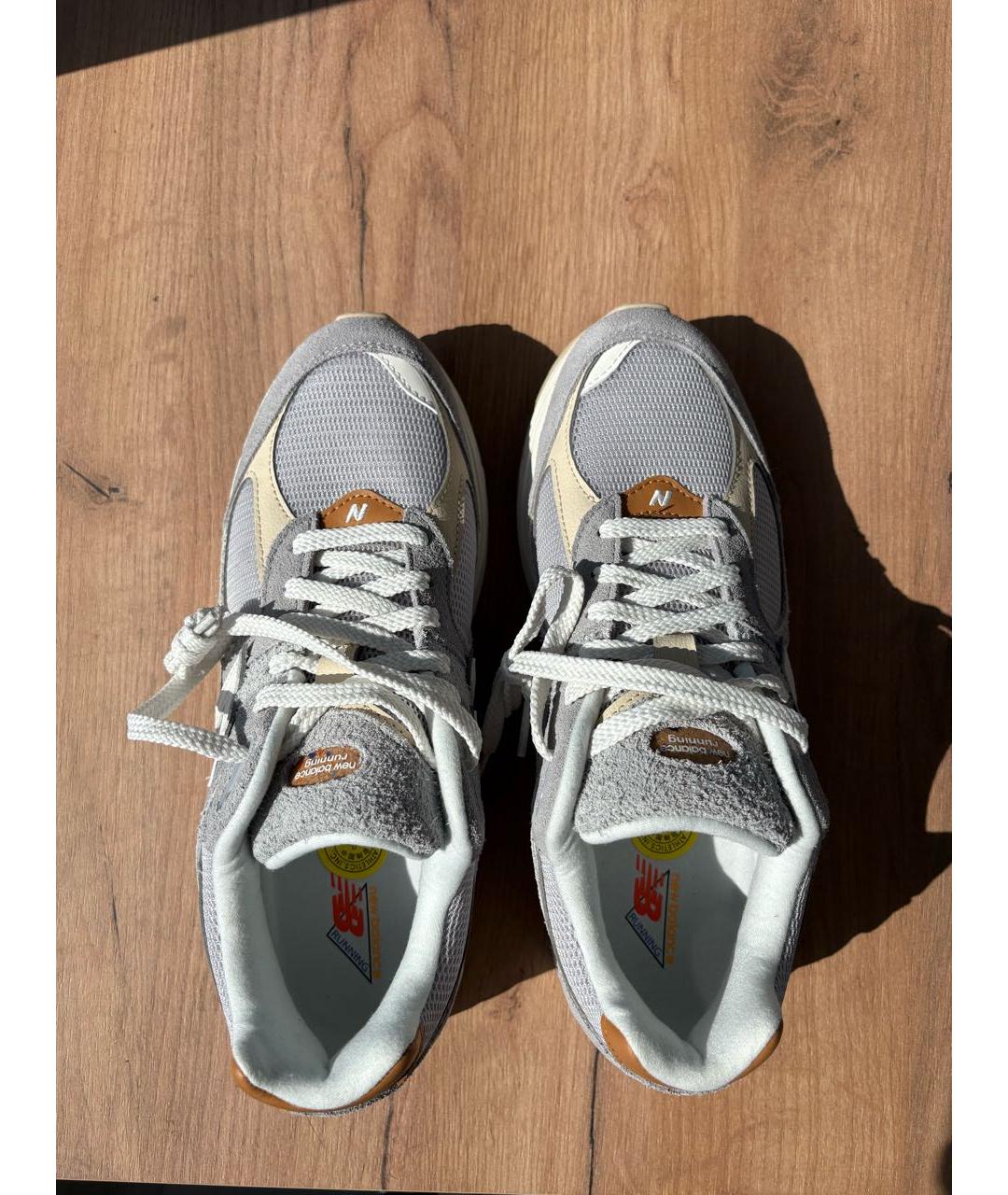 NEW BALANCE Серые замшевые низкие кроссовки / кеды, фото 3