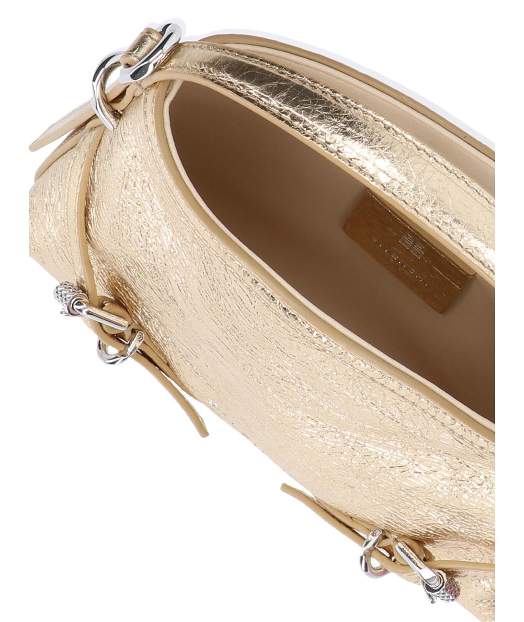 GIVENCHY Золотая кожаная сумка через плечо, фото 4