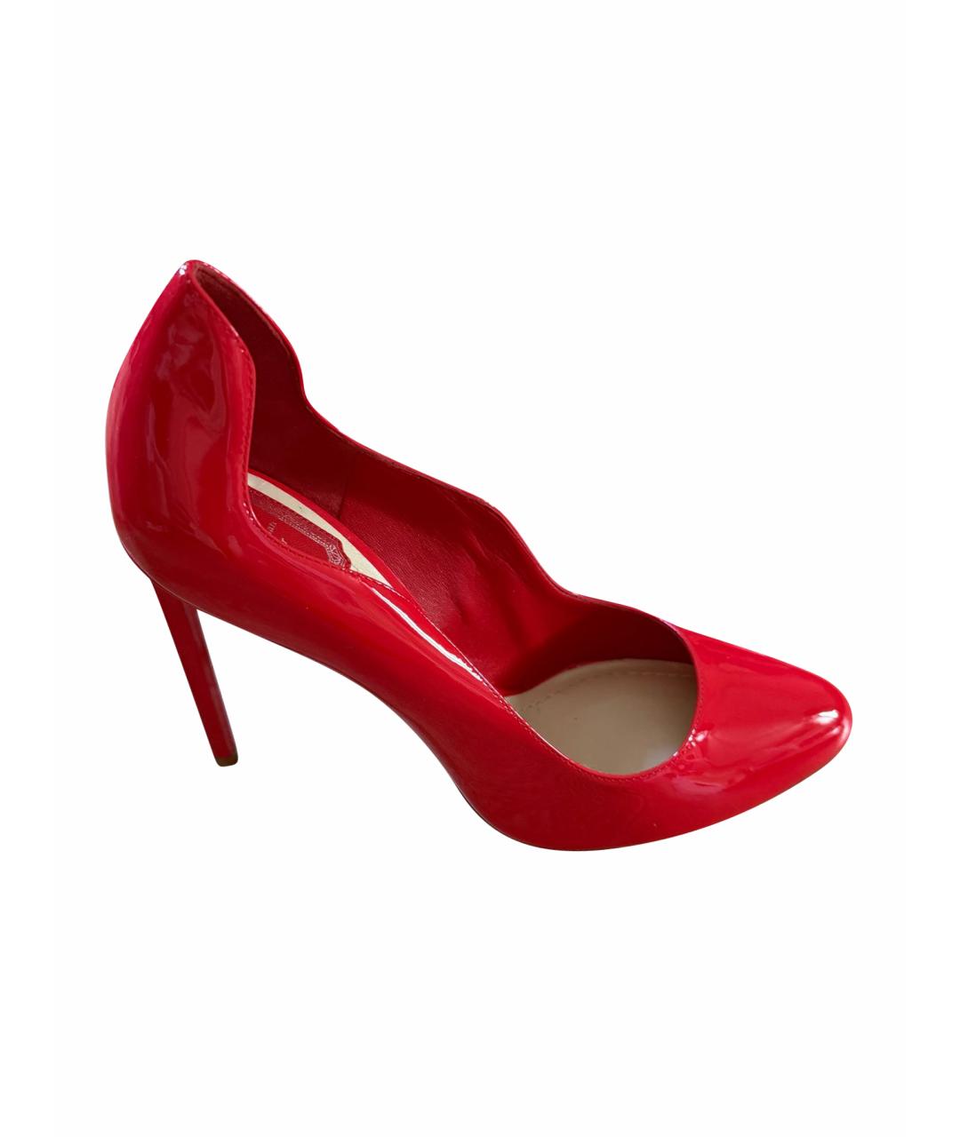 CHRISTIAN DIOR Красные туфли из лакированной кожи, фото 1