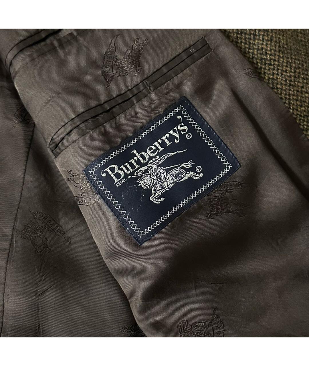 BURBERRY Коричневый шерстяной пиджак, фото 5