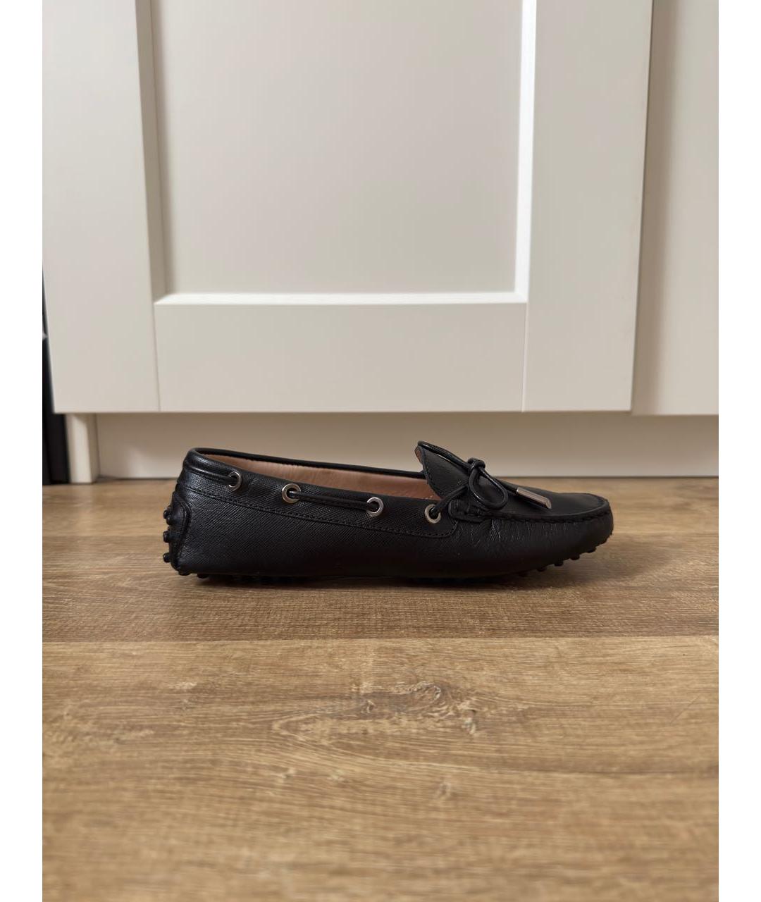 TOD'S Черные кожаные мокасины, фото 9