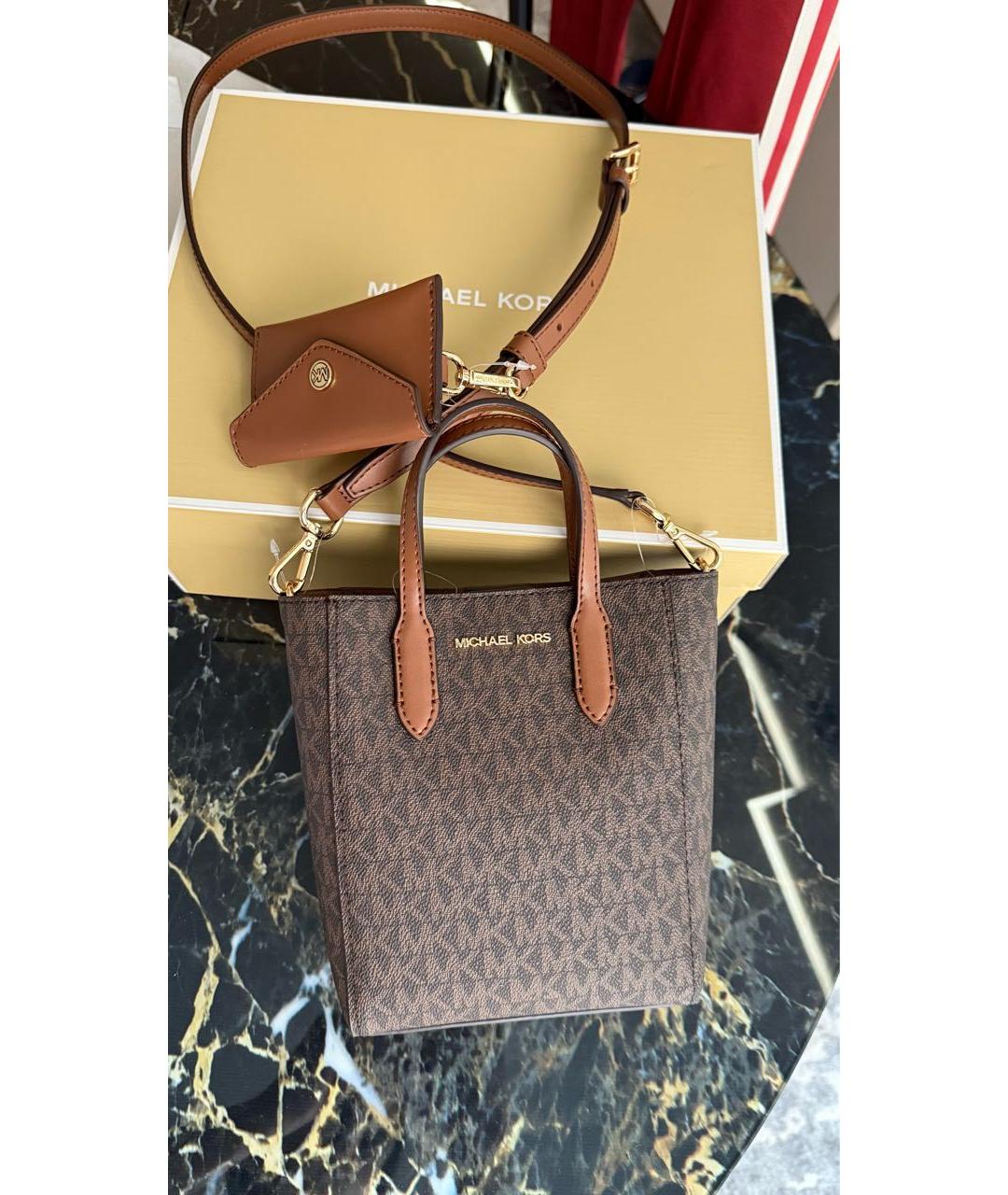 MICHAEL KORS Коричневая сумка с короткими ручками, фото 7
