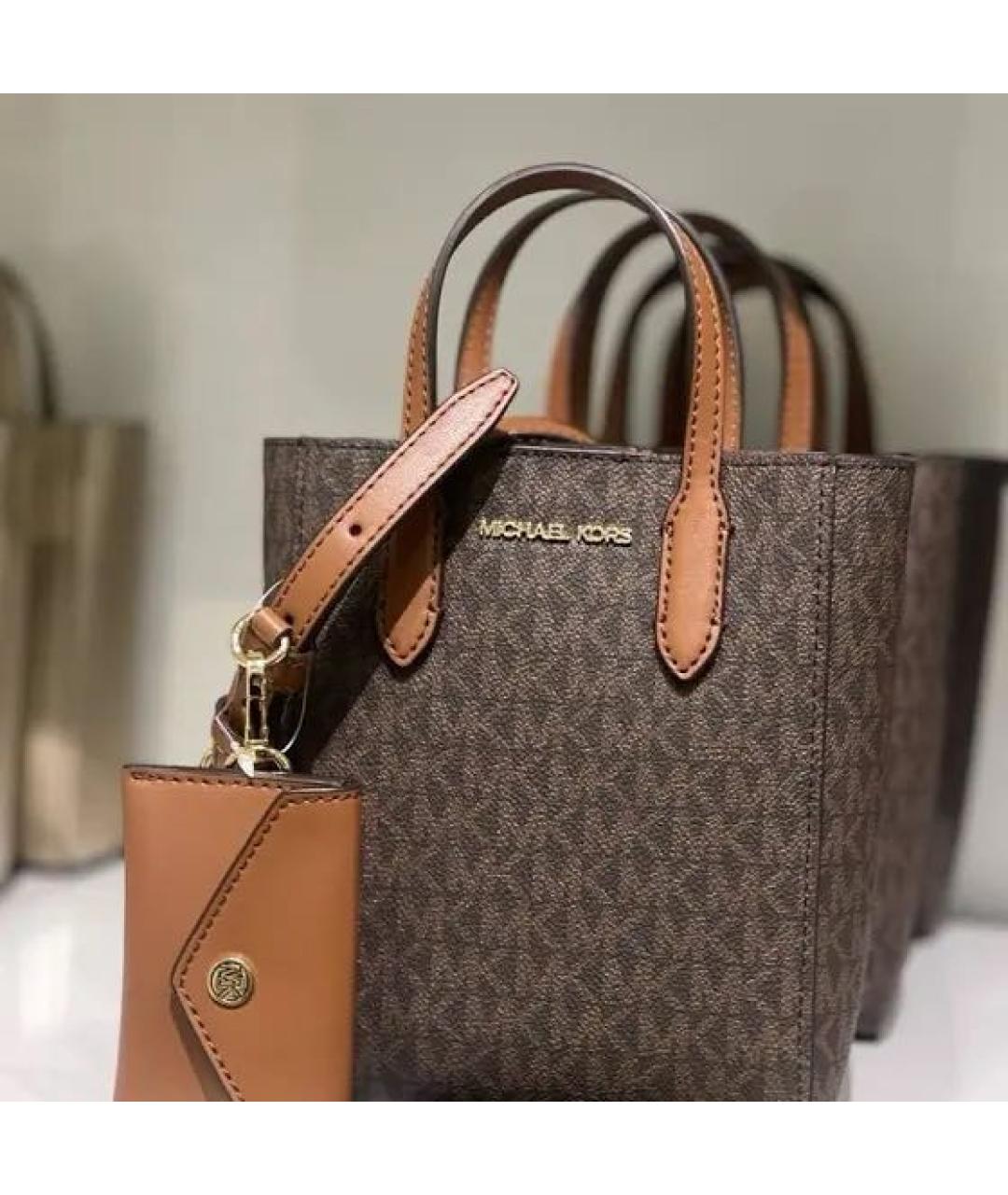 MICHAEL KORS Коричневая сумка с короткими ручками, фото 2
