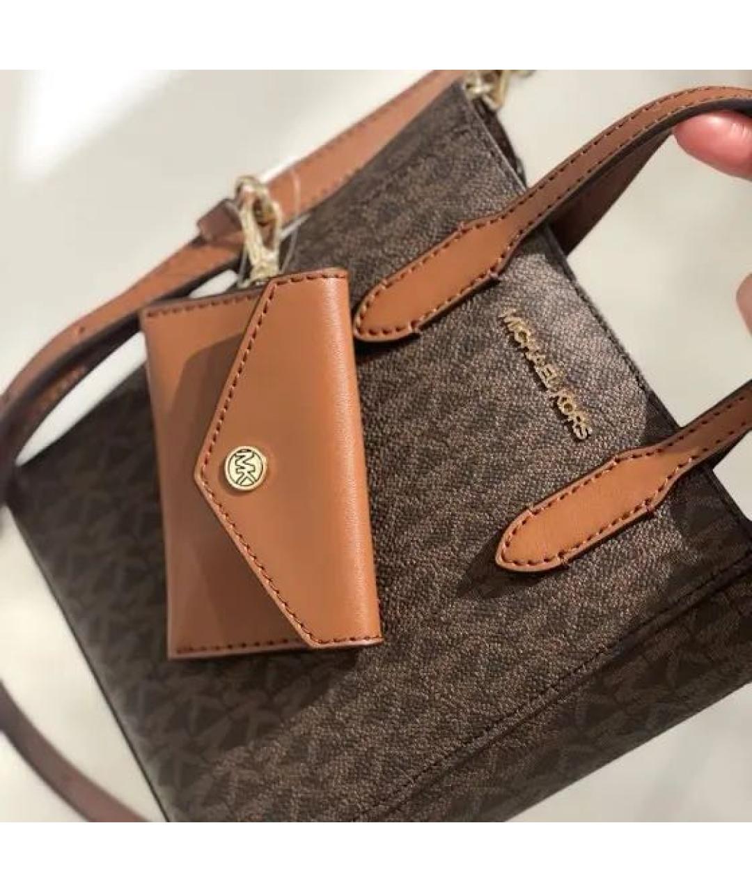 MICHAEL KORS Коричневая сумка с короткими ручками, фото 4