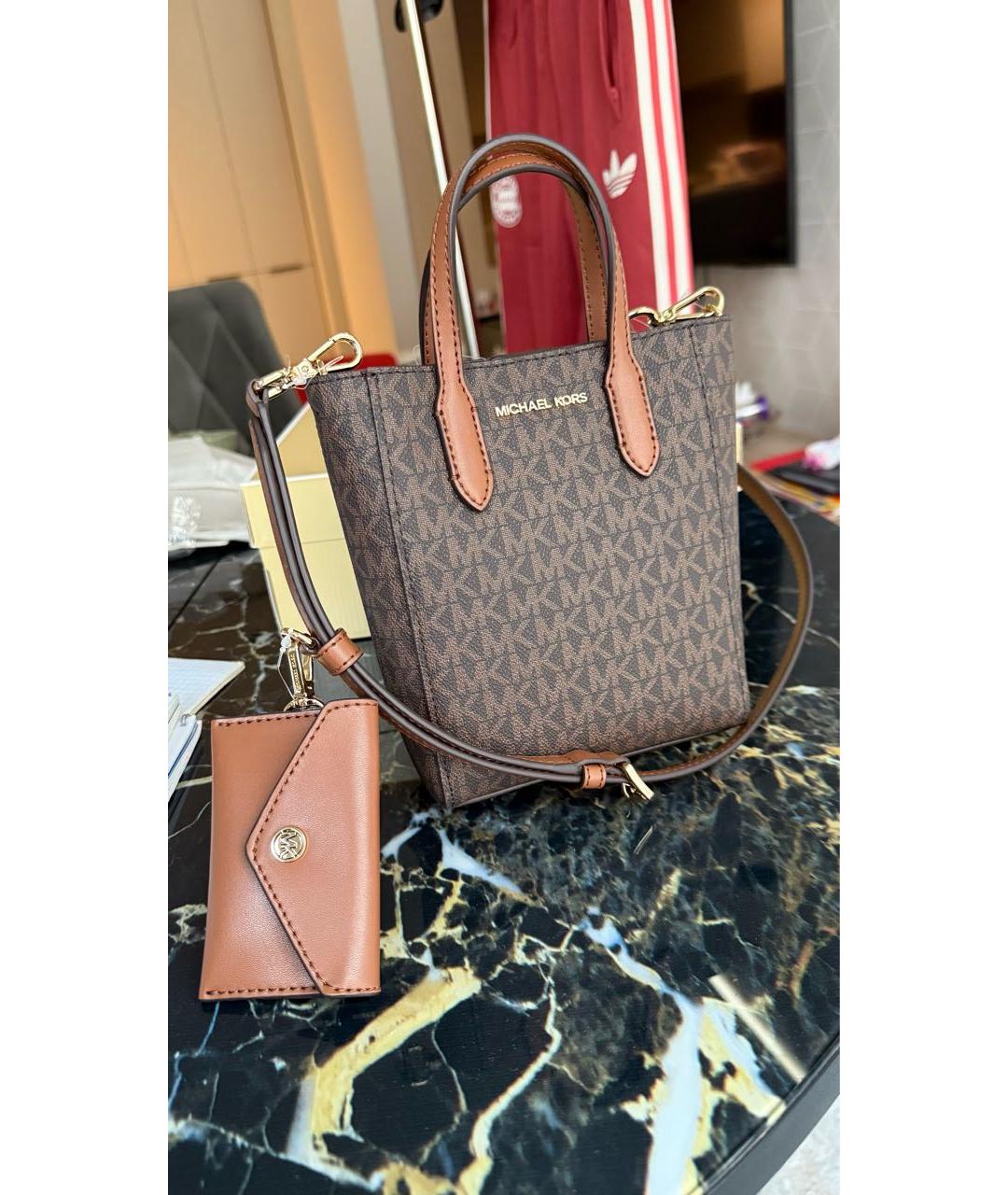 MICHAEL KORS Коричневая сумка с короткими ручками, фото 6