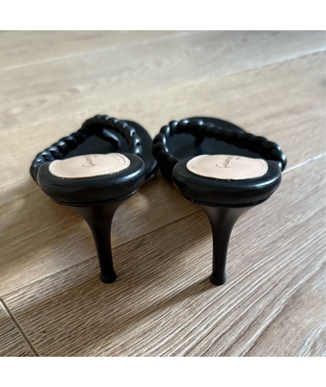 GIANVITO ROSSI Черные кожаные мюли, фото 3