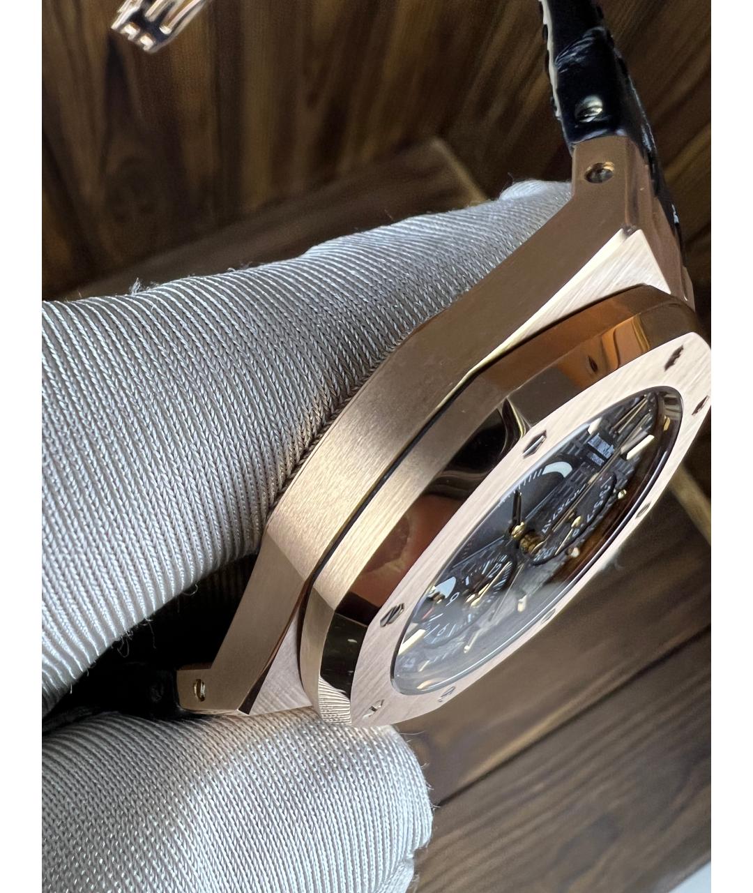 Audemars Piguet Черные часы из розового золота, фото 6