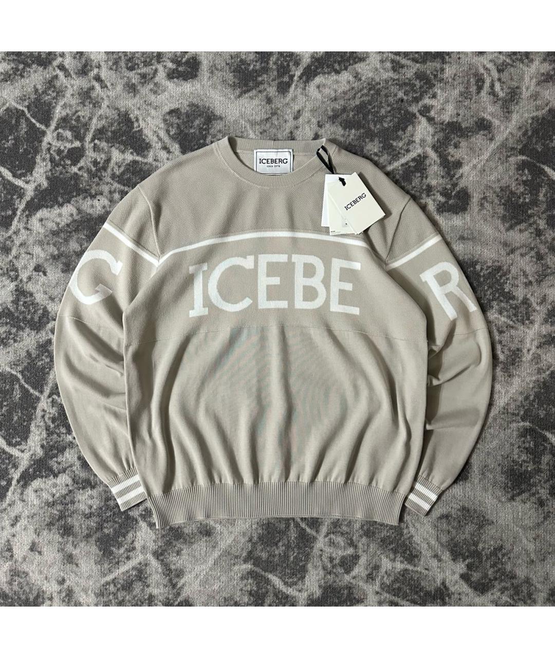 ICEBERG Бежевый хлопковый джемпер / свитер, фото 5