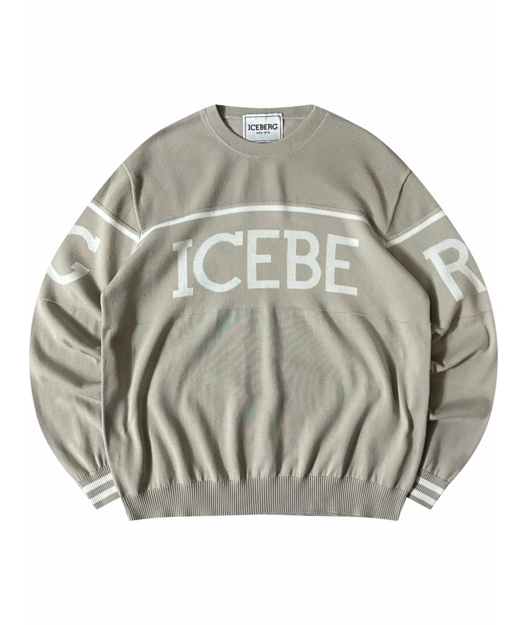 ICEBERG Бежевый хлопковый джемпер / свитер, фото 1