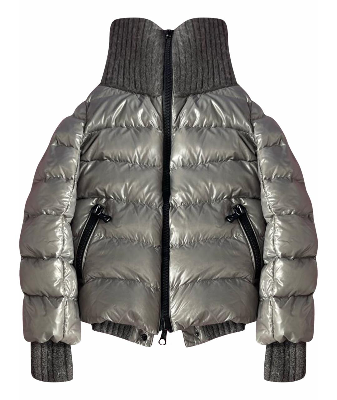MONCLER Серый деним пуховик, фото 1