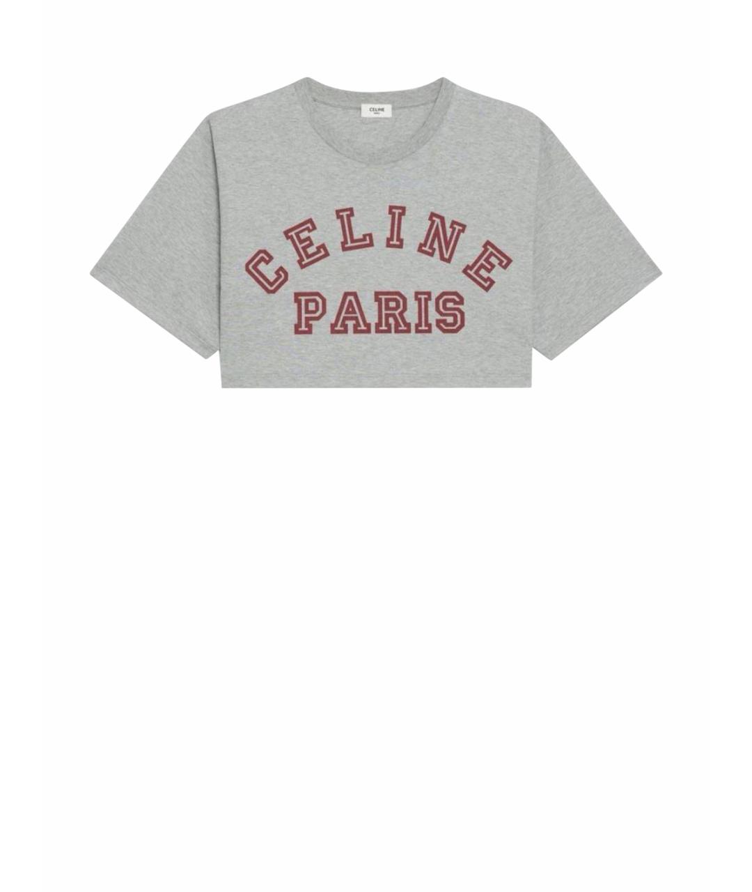 CELINE Серая хлопковая футболка, фото 1
