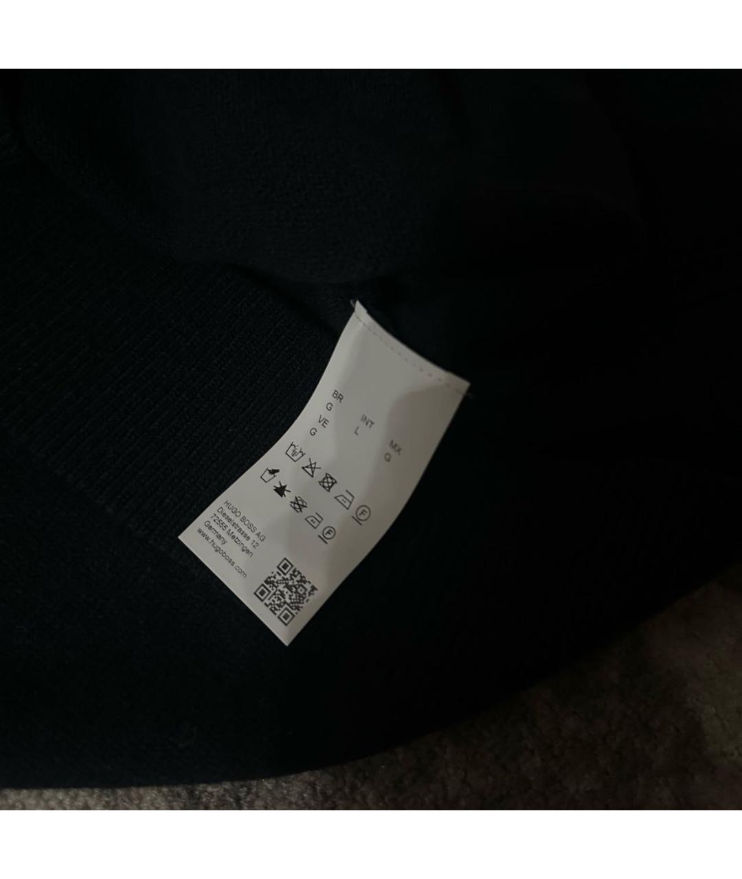 HUGO BOSS Темно-синий шерстяной джемпер / свитер, фото 5
