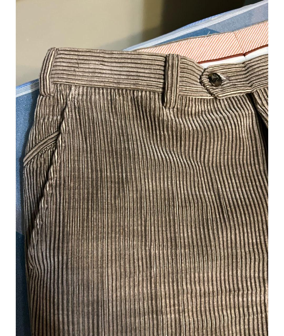 LORO PIANA Бежевые хлопковые прямые джинсы, фото 4