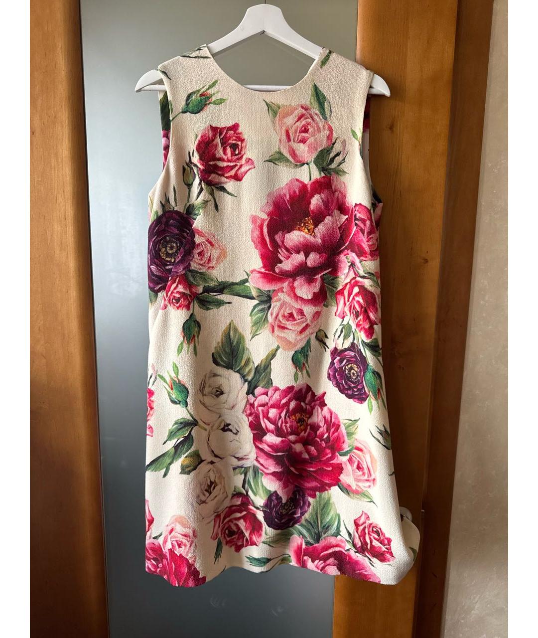 DOLCE&GABBANA Розовое шерстяное повседневное платье, фото 5