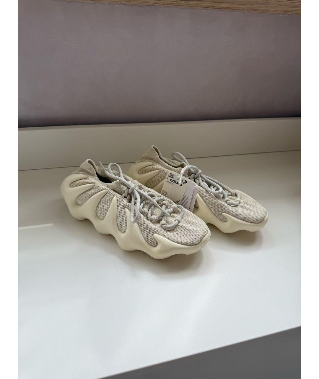 ADIDAS YEEZY Белые текстильные кроссовки, фото 7