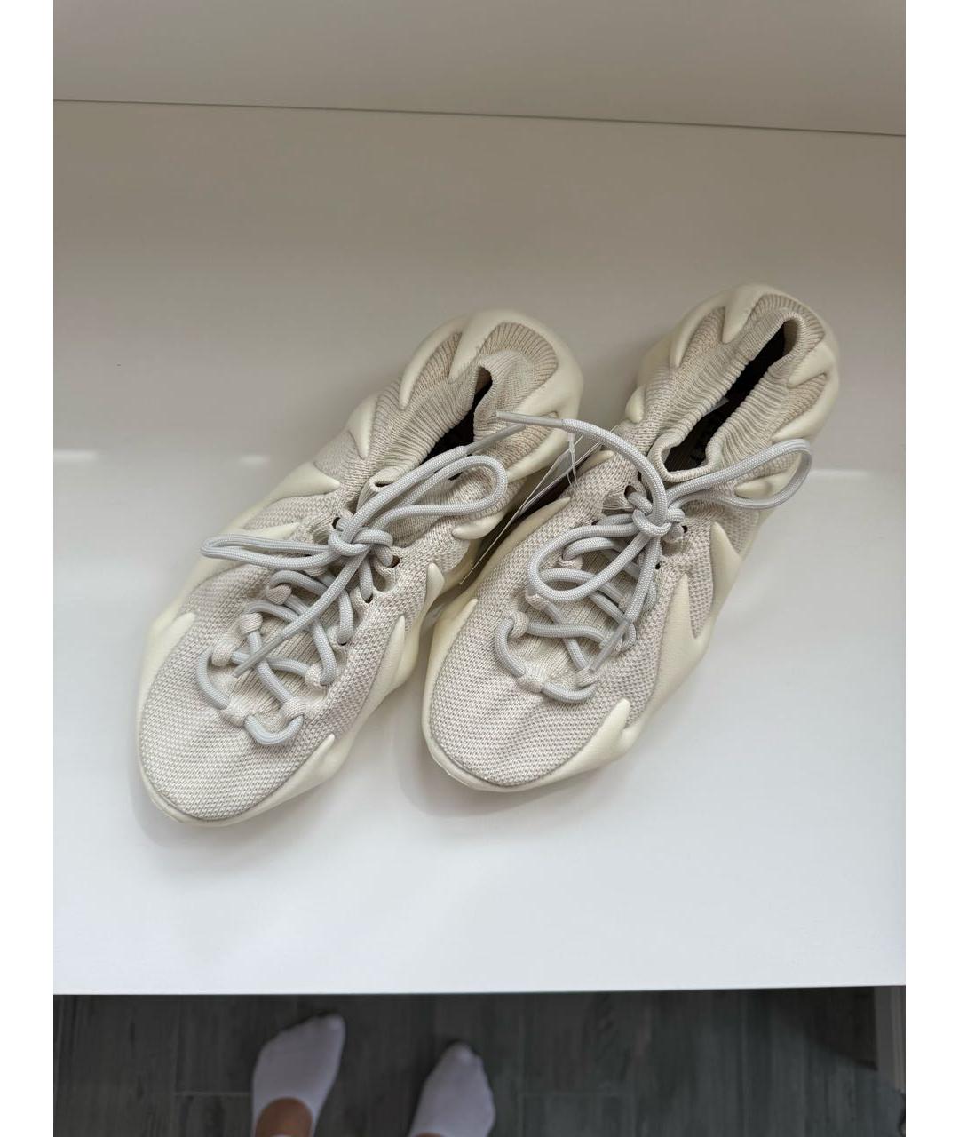 ADIDAS YEEZY Белые текстильные кроссовки, фото 3
