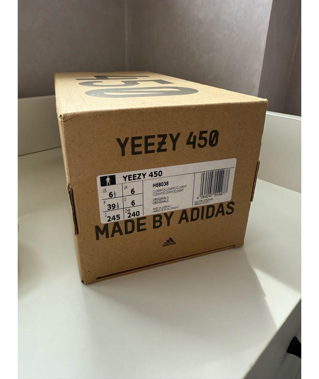 ADIDAS YEEZY Белые текстильные кроссовки, фото 6