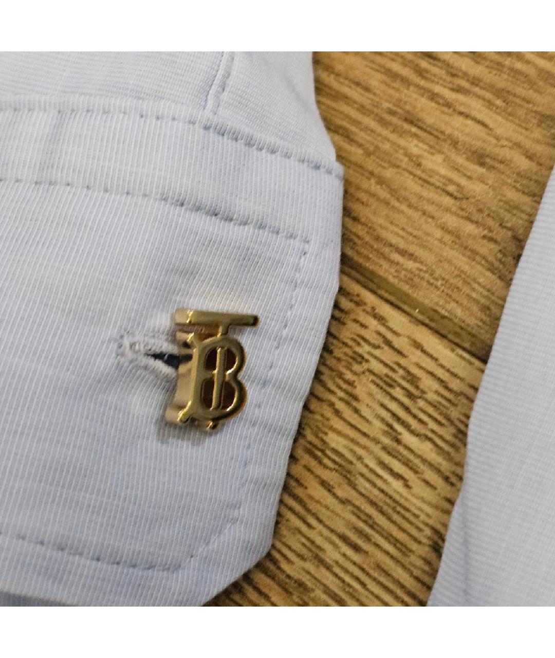 BURBERRY Голубая хлопковая рубашка, фото 6