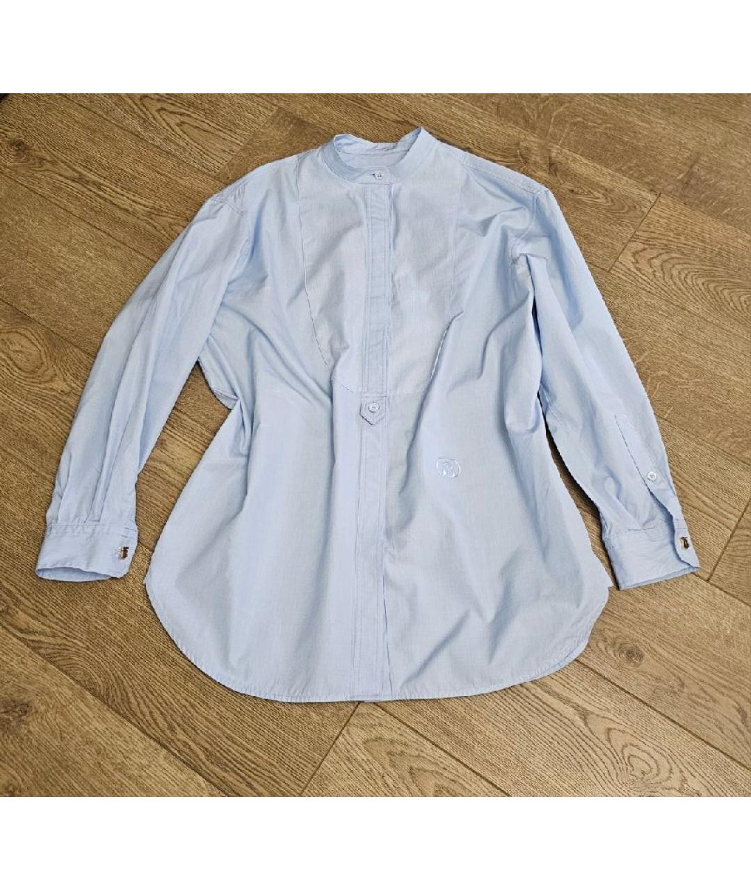 BURBERRY Голубая хлопковая рубашка, фото 10