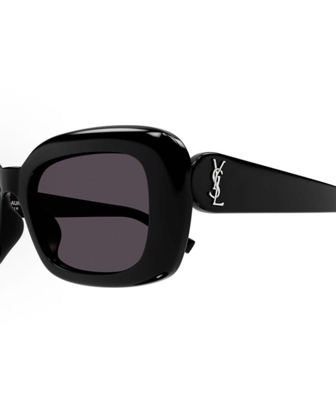 SAINT LAURENT Черные пластиковые солнцезащитные очки, фото 3