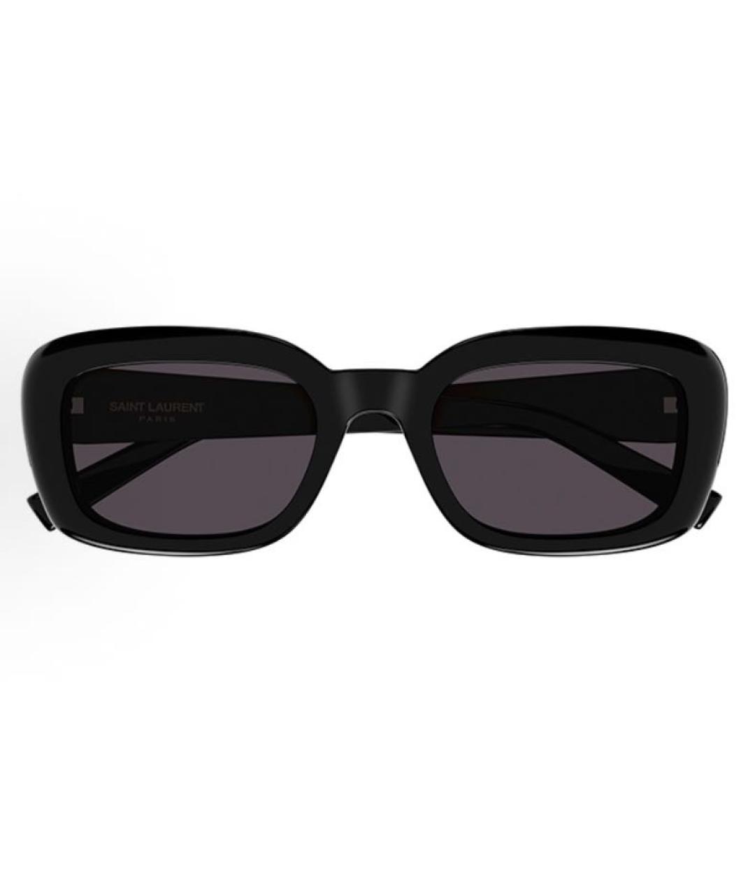 SAINT LAURENT Черные пластиковые солнцезащитные очки, фото 2