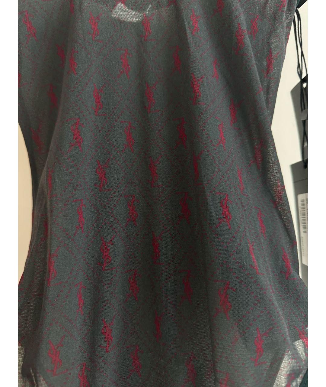 SAINT LAURENT Хаки сетчатое боди, фото 6