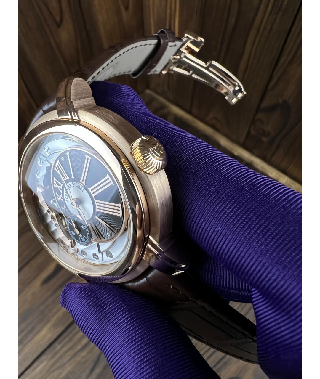 Audemars Piguet Коричневые часы из розового золота, фото 4