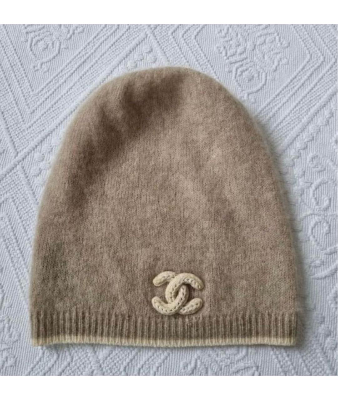 CHANEL Бежевые кашемировые перчатки, фото 3