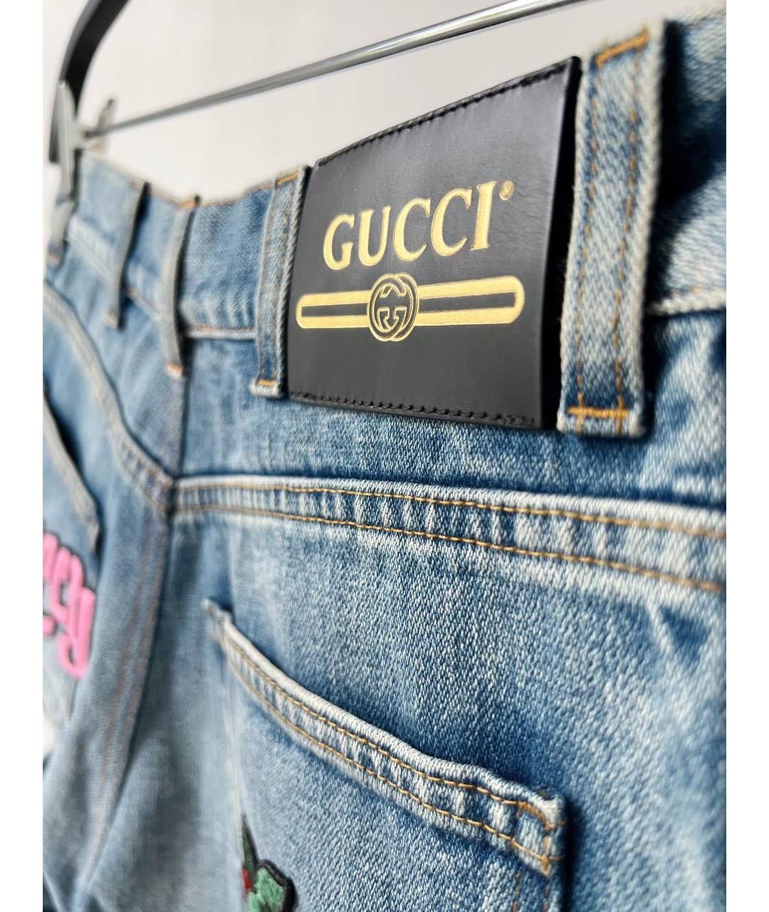 GUCCI Синие деним шорты, фото 4