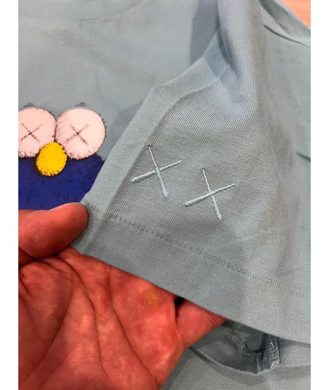 KAWS Бирюзовая хлопковая футболка, фото 2