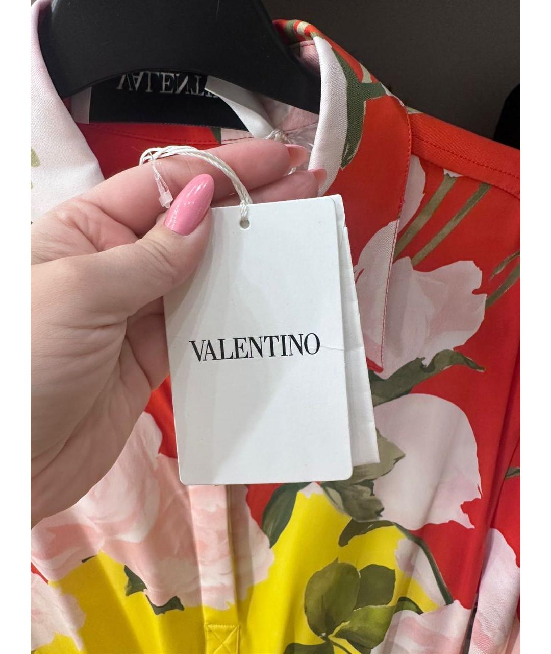 VALENTINO Желтое шелковое платье, фото 8