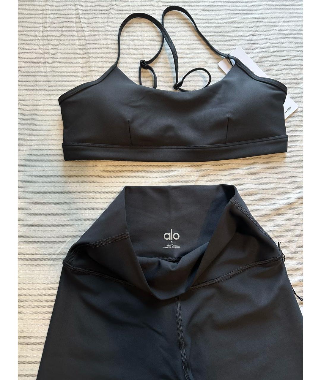 ALO YOGA Антрацитовый полиамидовый спортивные костюмы, фото 3