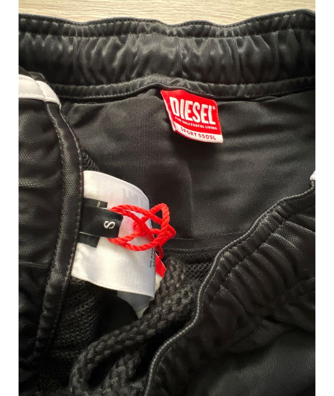 DIESEL Черные полиэстеровые шорты, фото 2