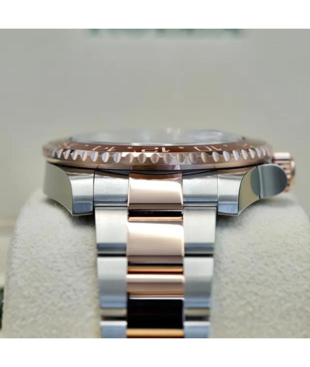 ROLEX Черные часы из розового золота, фото 5