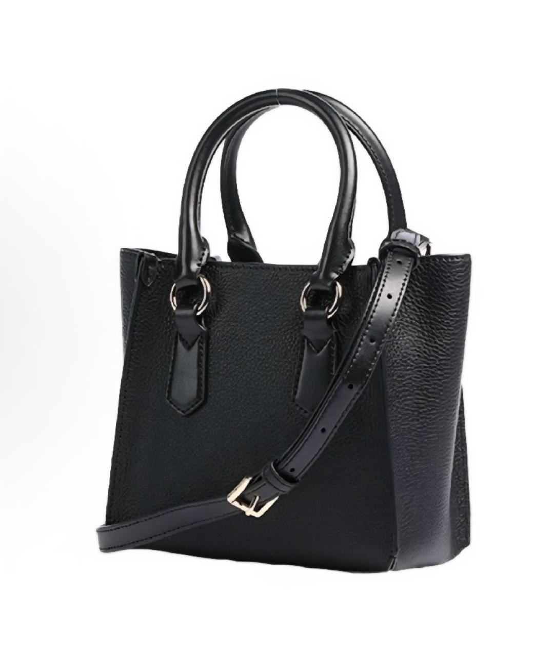 MICHAEL KORS Черная кожаная сумка с короткими ручками, фото 2