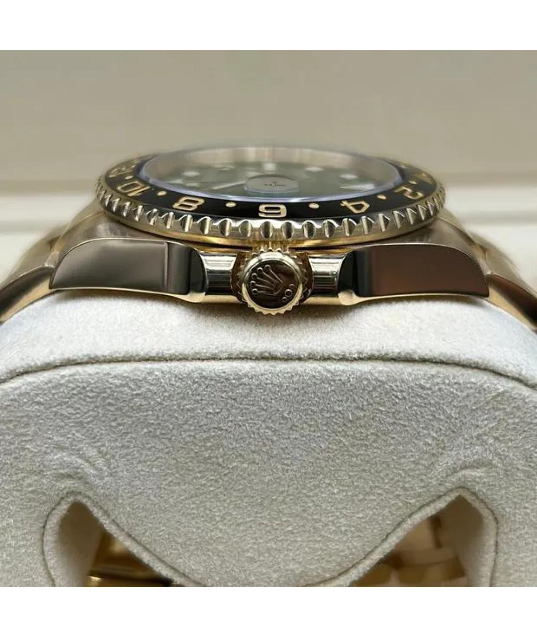 ROLEX Зеленые часы из желтого золота, фото 4