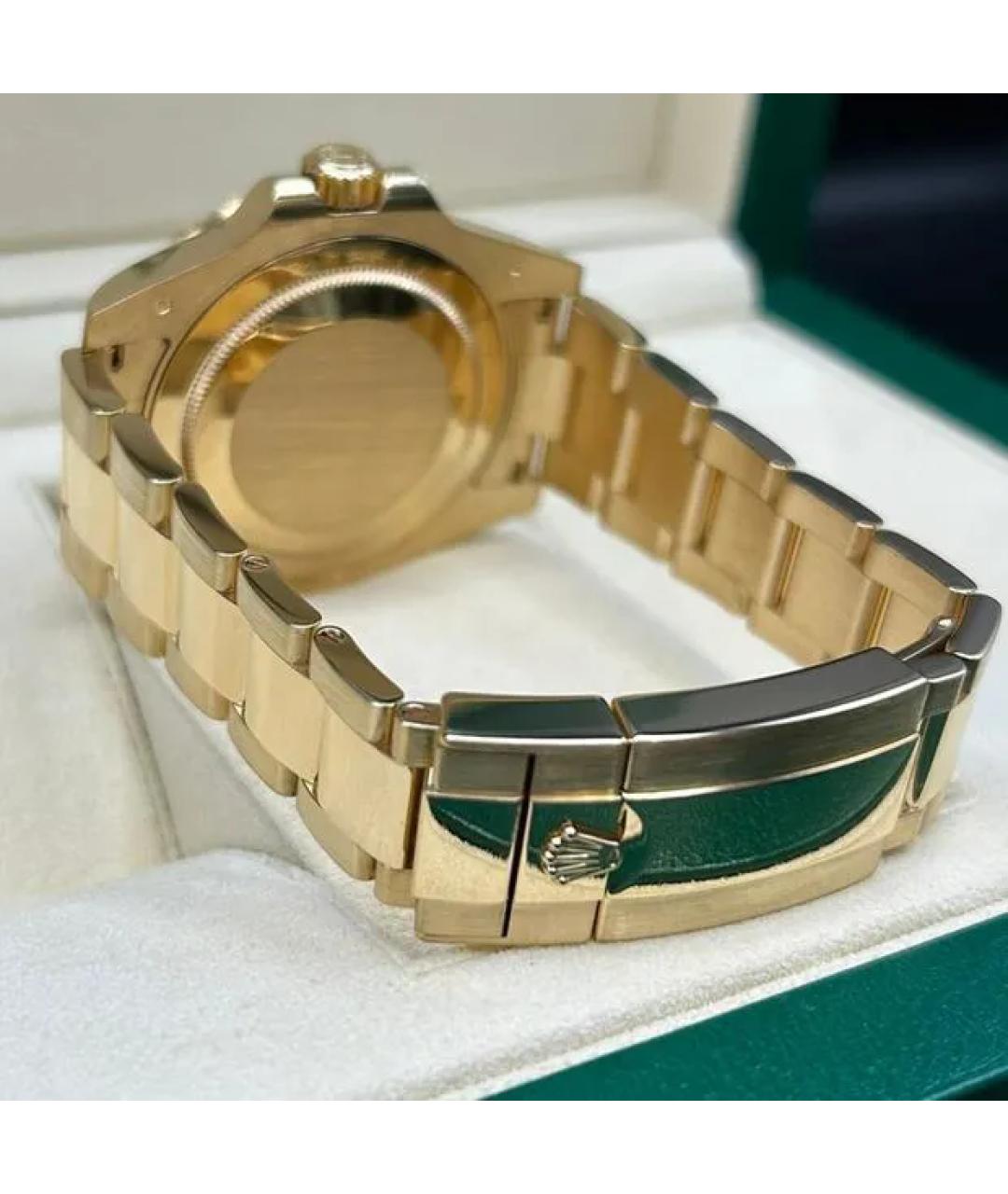 ROLEX Зеленые часы из желтого золота, фото 9
