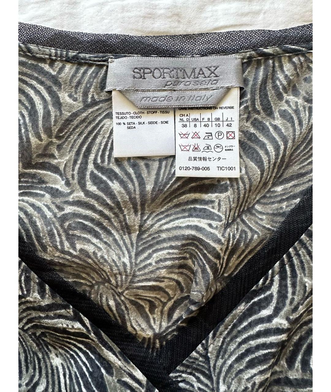 SPORTMAX Черное шелковое вечернее платье, фото 3